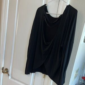 Chic Black Draped Top